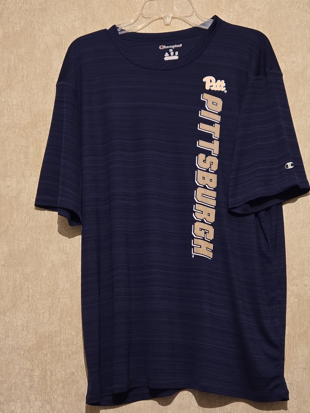 Champion Navy Pittsburgh Vertical Logo Short-Sleeve Tee